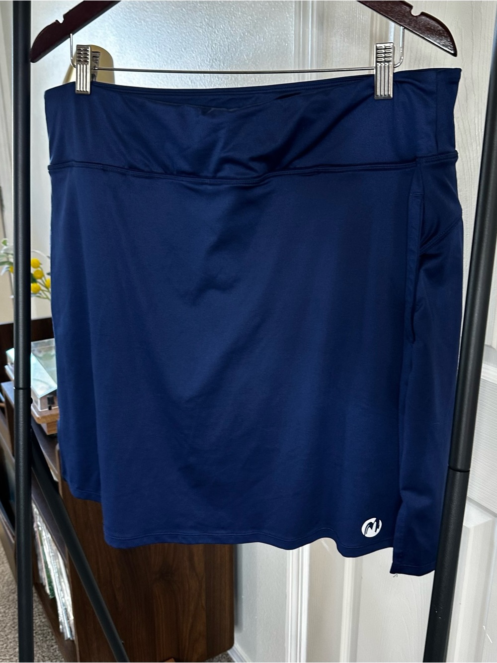 Navy Athletic Skirt with Subtle Logo ❄️